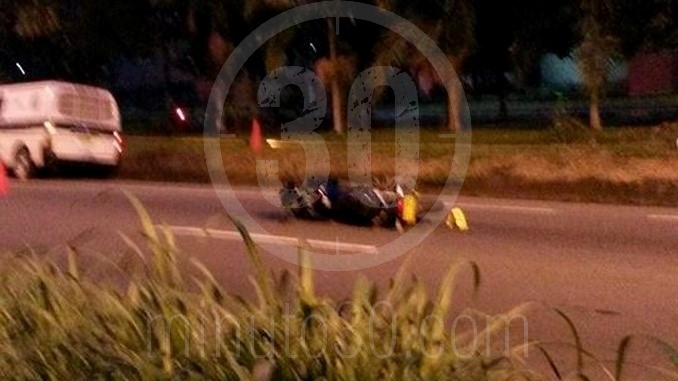 Motociclista muerto en autopista Sur.