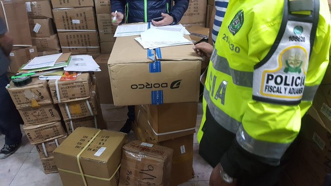 Operativos contra el contrabando en Bogotá.