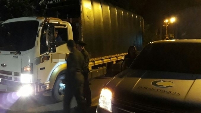 Madera incautada en Santa Fe de Antioquia.