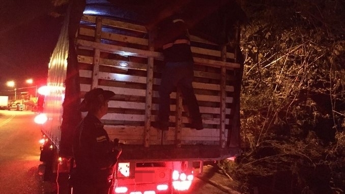 Madera incautada en Santa Fe de Antioquia.