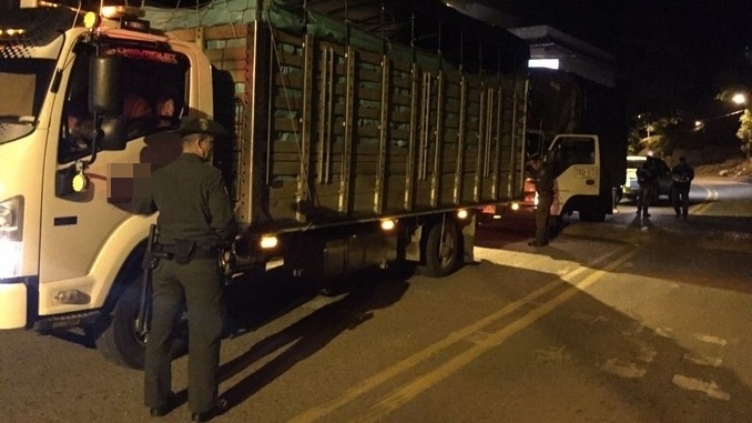 Madera incautada en Santa Fe de Antioquia.