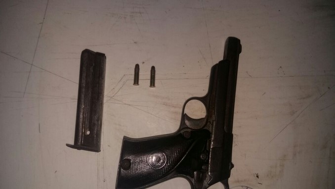 Pistola encontrada en Murindó.