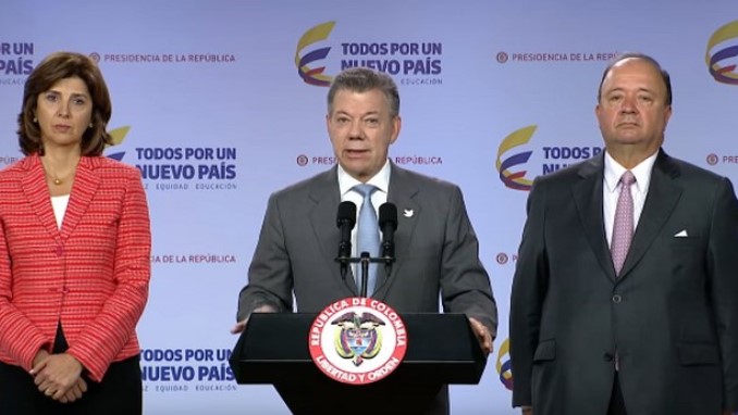 Juan Manuel Santos, María Ángela Holguín y Luis Carlos Villegas