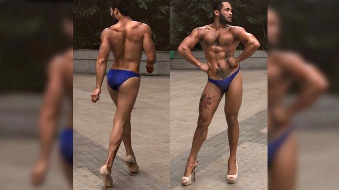 'Entaconado' y con caminado de reina Sinon Loresca/ Tomada de Telemundo