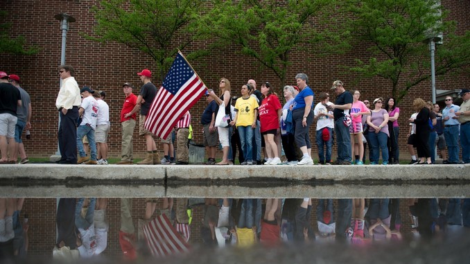 US President Donald Trump Holds Rally for 100th Day in Office