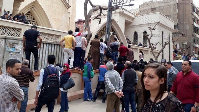 At least 21 were killed in an explosion in Mar Girgis church in Egypt