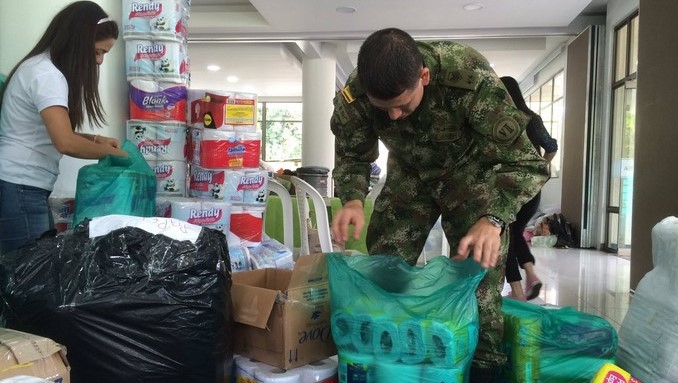 Cuarta Brigada ha recibido nueve toneladas de donaciones para Mocoa