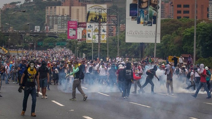 Manifestaciones de opositores en Caracas