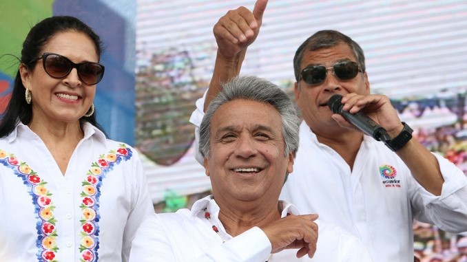 Presidente electo de Ecuador en festival Victoria Popular