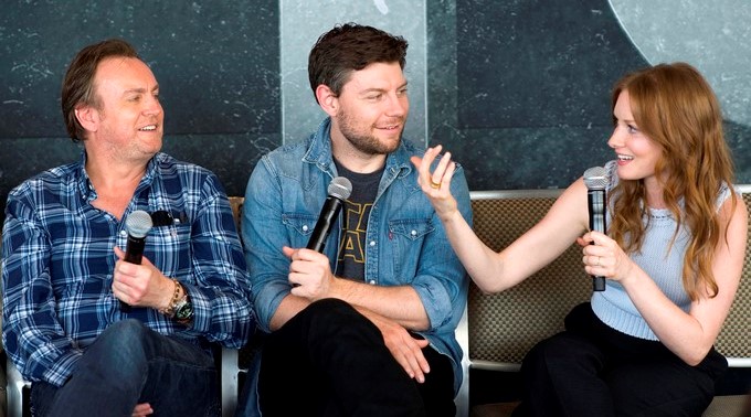 De izquierda a dcha Philip Glenister, Patrick Fugit y Wrenn Schmidt. EFEArchivo