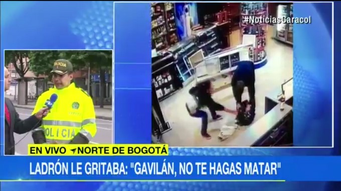 Atraco al 'Gato' Baptista/ Captura de pantalla tomada de Noticias Caracol