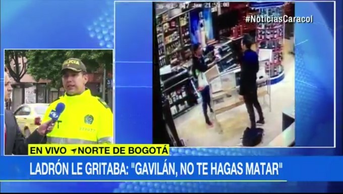 Atraco al 'Gato' Baptista/ Captura de pantalla tomada de Noticias Caracol