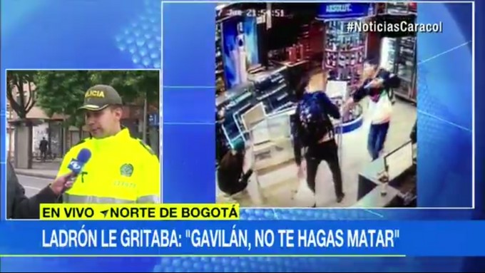 Atraco al 'Gato' Baptista/ Captura de pantalla tomada de Noticias Caracol
