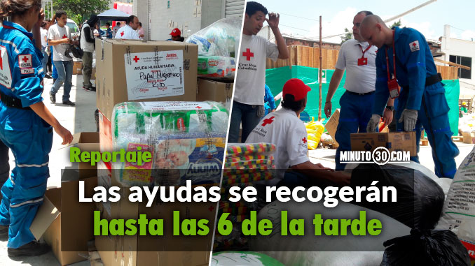 Recolección de Ayudas en La Cruz Roja Guayabal. Foto/Minuto30