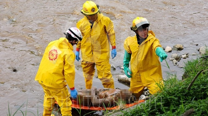 Cadáver encontrado en el río en Bello.