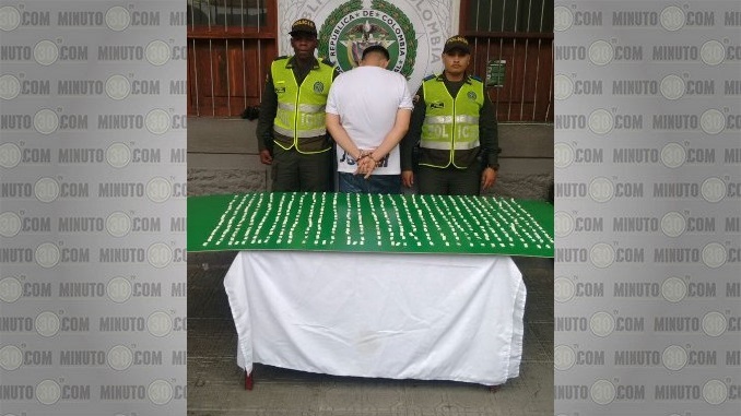 Capturado con base de cocaína en el centro de Medellín.