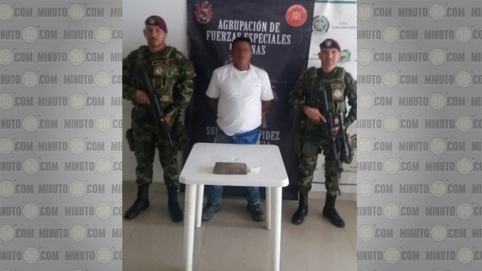 Capturado en Caloto con estupefacientes.