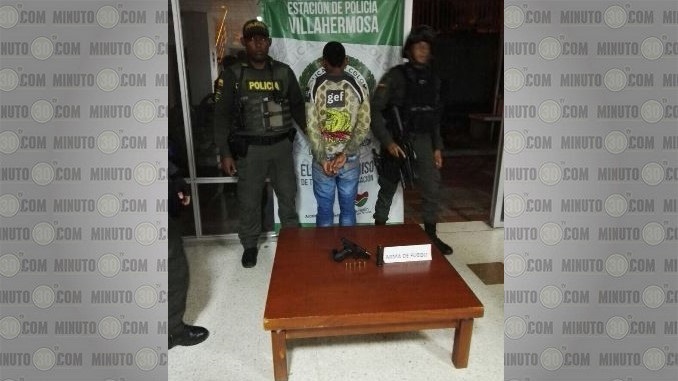 FOTOS: Capturado sujeto al que durante una requisa le hallaron una pistola con munición 1 Capturado en Villatina.