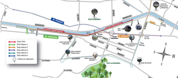 Mañana 9 de abril se inicia el primer cierre por desmonte de puentes militares en sector de Parques del Río