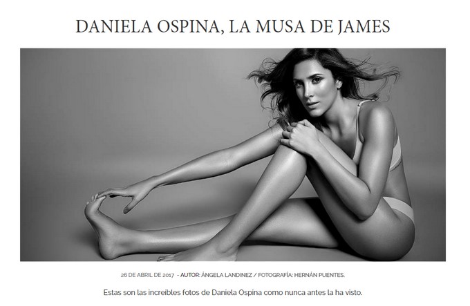 Daniela Ospina en ropa interior para Don Juan/ Captura de pantalla tomada de http://www.revistadonjuan.com
