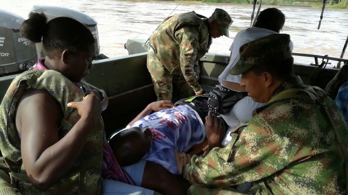 Ejército apoya con labores humanitarias en el Chocó, afectado por recientes inundaciones