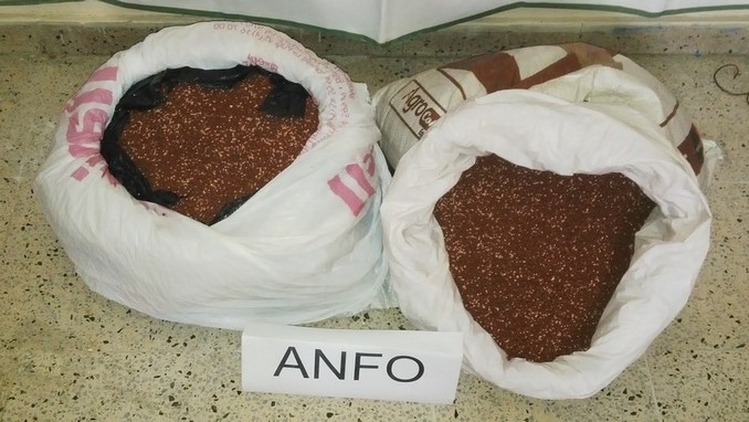 La Policía recogió seis kilos de Anfo que encontró abandonados en la autopista Medellín-Bogotá 1 Explosivo tipo Anfo.