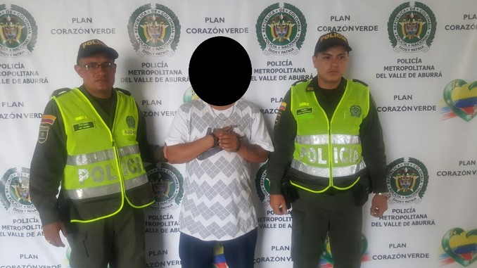 Presunto extorsionista capturado en Itagüí.