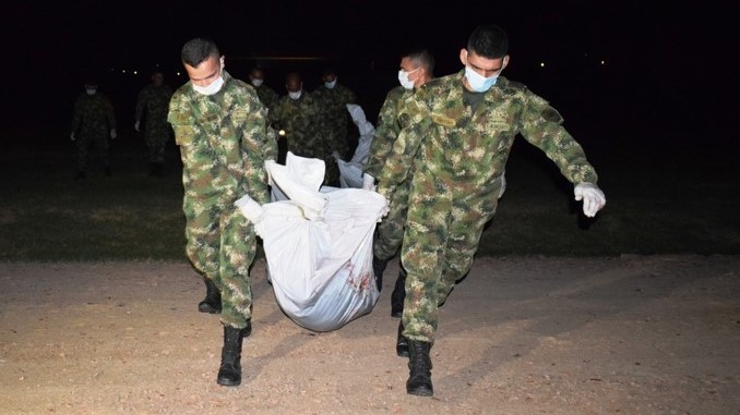Guerrilleros del Eln muertos en el Catatumbo.