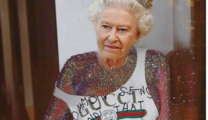 Isabel II. Creación de Rihanna/ Tomada de Instagram: @badgalriri