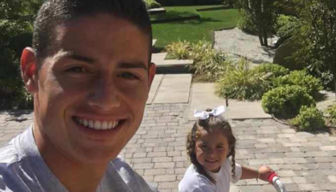 James y Salomé Rodríguez/ Tomada de Instagram: @jamesrodriguez10