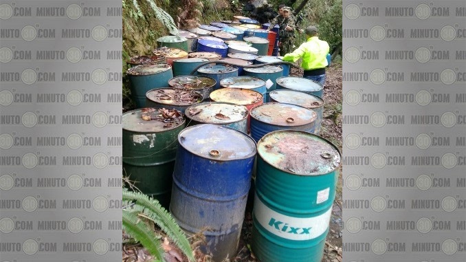 Laboratoio para el procesamiento de cocaína destruido en El Carmen de Viboral.