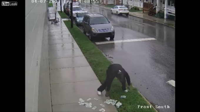 Ladrón pierde parte del botín/ Tomada de Youtube: ZAN zone