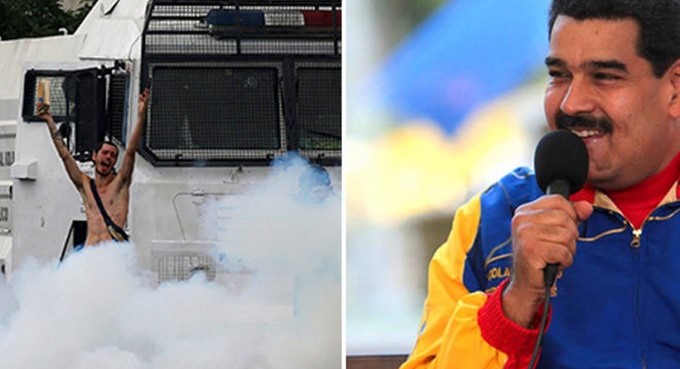 Joven protestó desnudo en Venezuela/ Nicolás Maduro/ Fotos: Reuters-Notiexpress