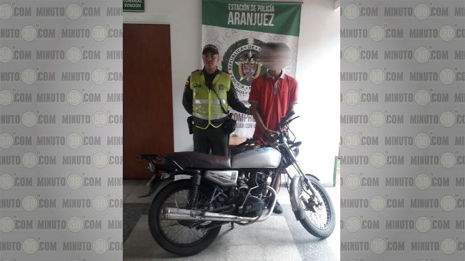 Moto recuperada en Aranjuez.