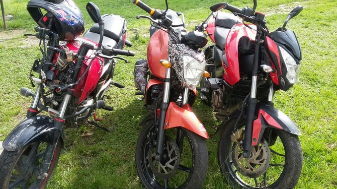 Las motos que iban a robar.