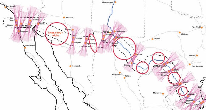 Imagen sin fecha cedida por el Estudio Victoria Benatar hoy, domingo 16 de abril de 2017, de un proyecto presentado por el estudio de la arquitecta venezolana Victoria Benatar, radicada en Nueva York, quien propone un "anti-muro" para la frontera entre EE.UU. y México, con la creación de un espacio binacional. EFE/Estudio Victoria Benatar