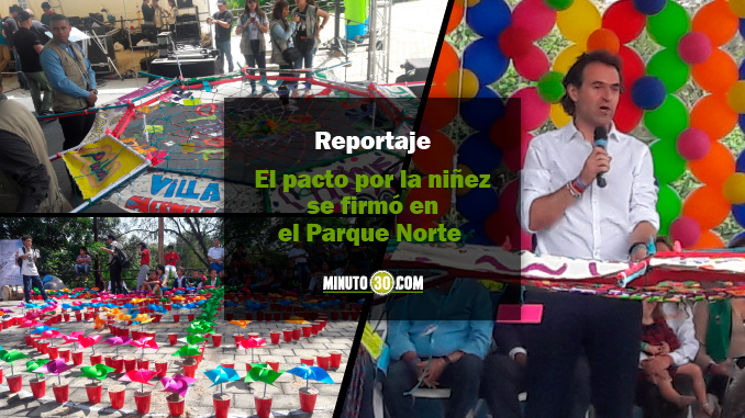Firma pacto por la seguridad de la niñez en Medellín. Fotos/Minuto30