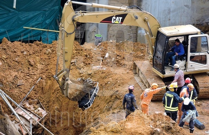 Obreros muertos en La Estrella.
