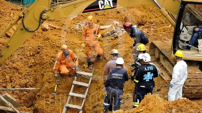 Obreros muertos en La Estrella.