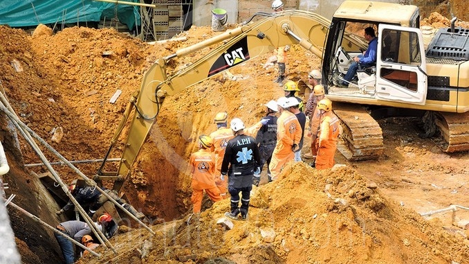 Obreros muertos en La Estrella.