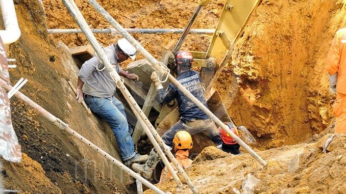 Obreros muertos en La Estrella.