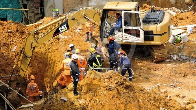 Obreros muertos en La Estrella.