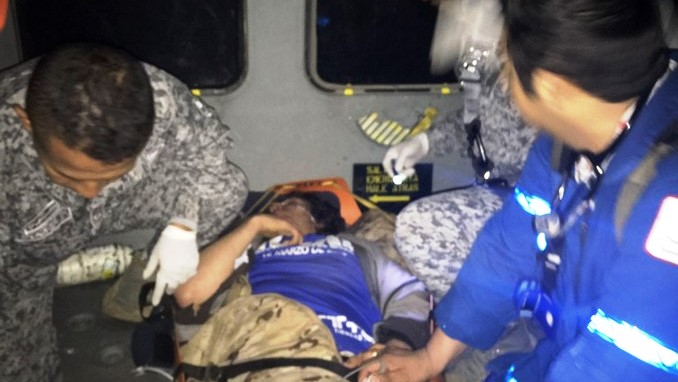 Fuerza Aérea evacuó desde el Nevado del Tolima a un montañista que sufrió un edema pulmonar