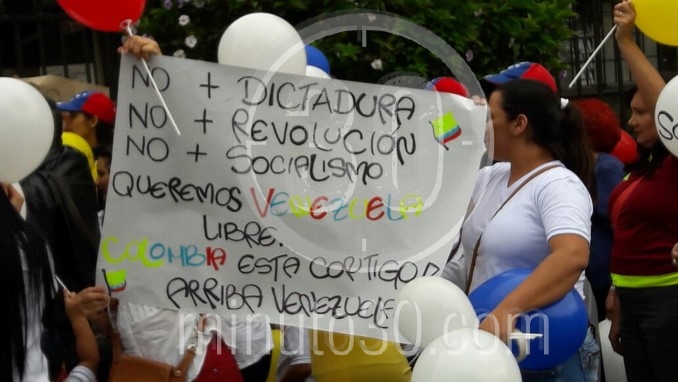 En Medellín también protestaron contra el Gobierno de Nicolás Maduro