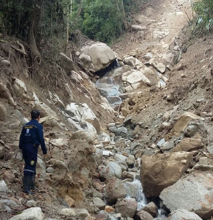 Dapard evalúa terrenos afectados por avenidas torrenciales en el municipio de Nariño