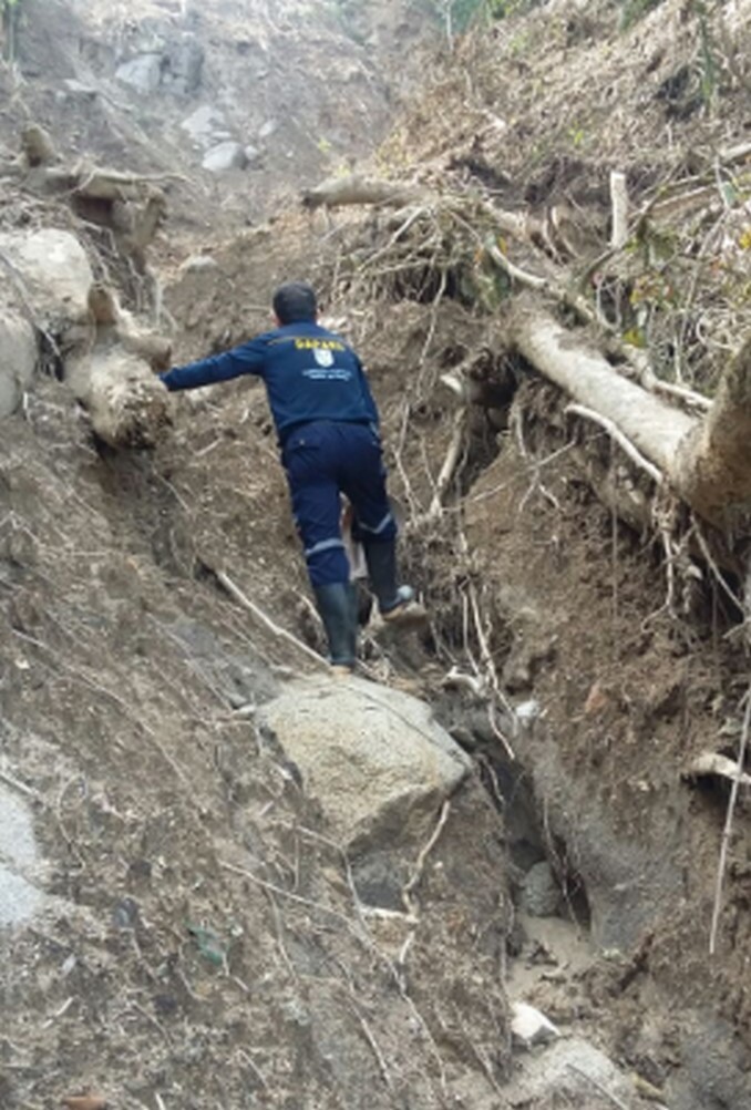 Dapard evalúa terrenos afectados por avenidas torrenciales en el municipio de Nariño