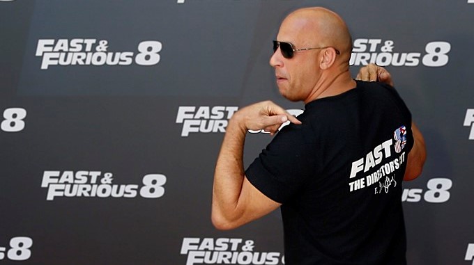 Fotografía tomada el pasado 6 de abril en la que se registró al actor estadounidense Vin Diesel, durante un acto de promoción de la película 'Fast&Furious 8', en Madrid (España). EFE/Archivo