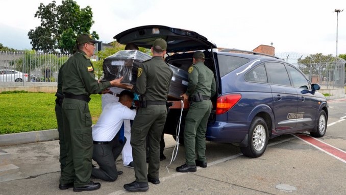 Traslado féretro patrullero Alejandro Caro Jave