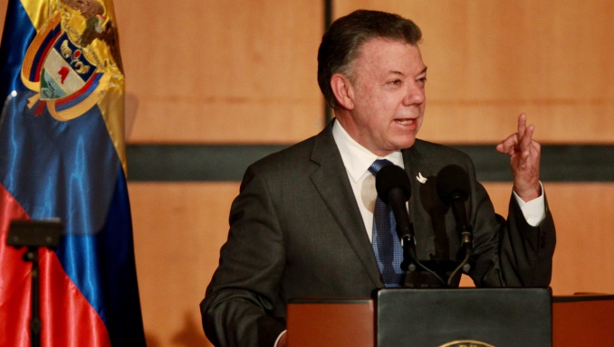 El presidente Juan Manuel Santos