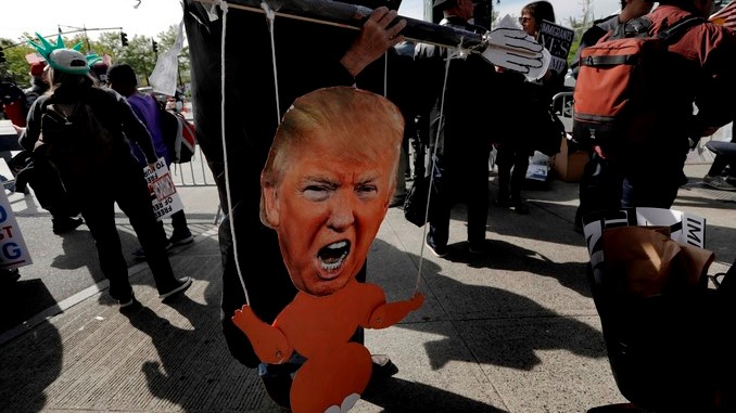 PROTESTA CONTRA PRESIDENTE TRUMP EN NUEVA YORK